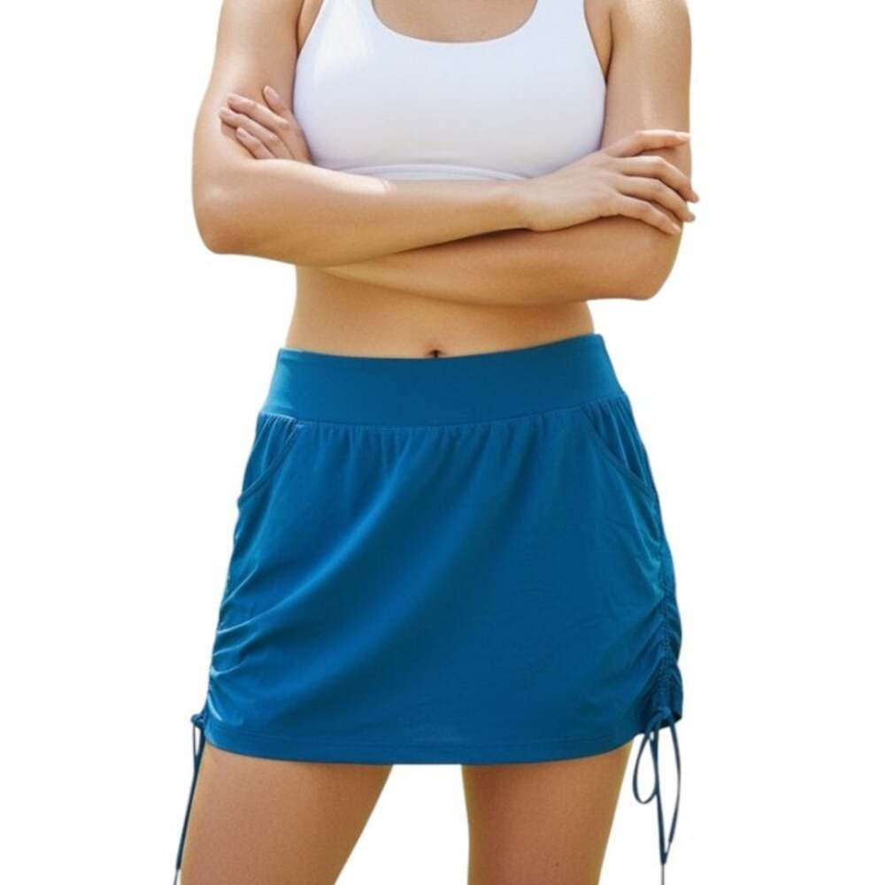 Columbia Women's All Season Ruched Skort, Blue, Size XL